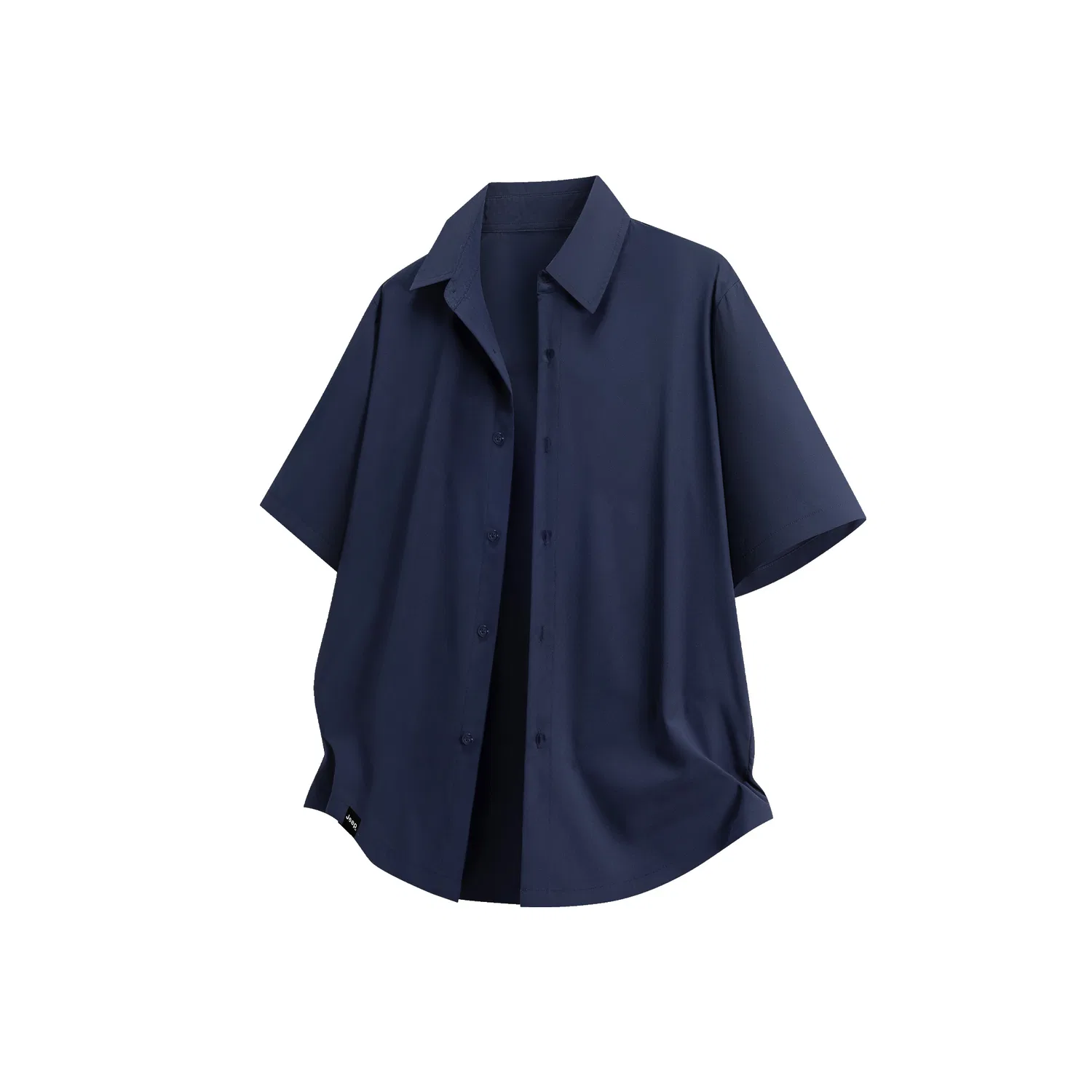 Детская рубашка с воротником-стойкой прямого кроя Jeep, Navy Blue