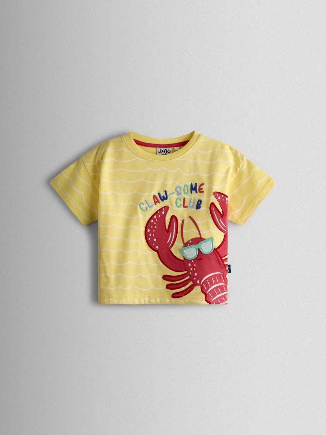 Футболка с аппликацией Lobster, JoJo Maman Bébé, желтый