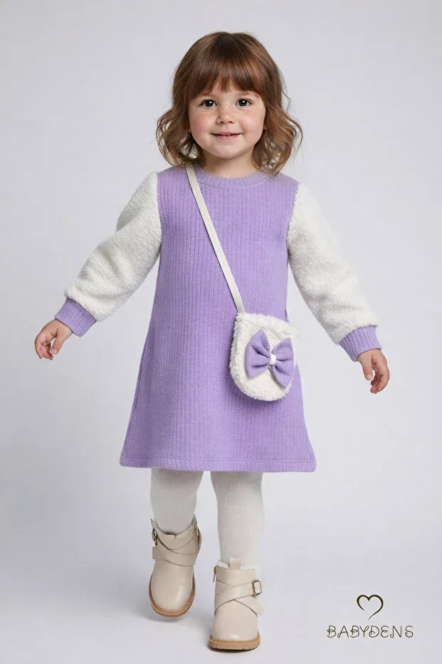 Детское платье для девочек хлопковое Babyden'S, Lilac — фото 4
