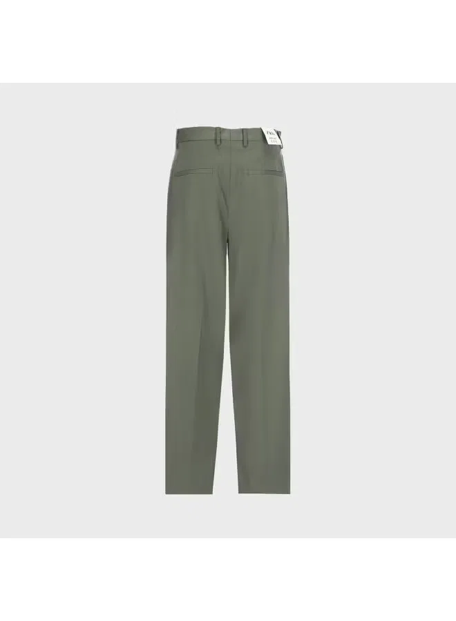 Брюки свободные прямые Zara, оливковый — фото 3