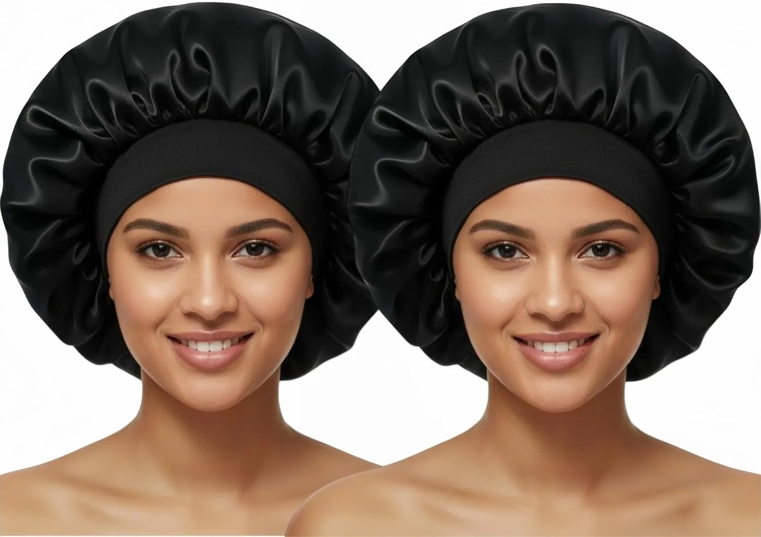 Шапочка для душа Satin Bonnet, AILONSHAWN, черная
