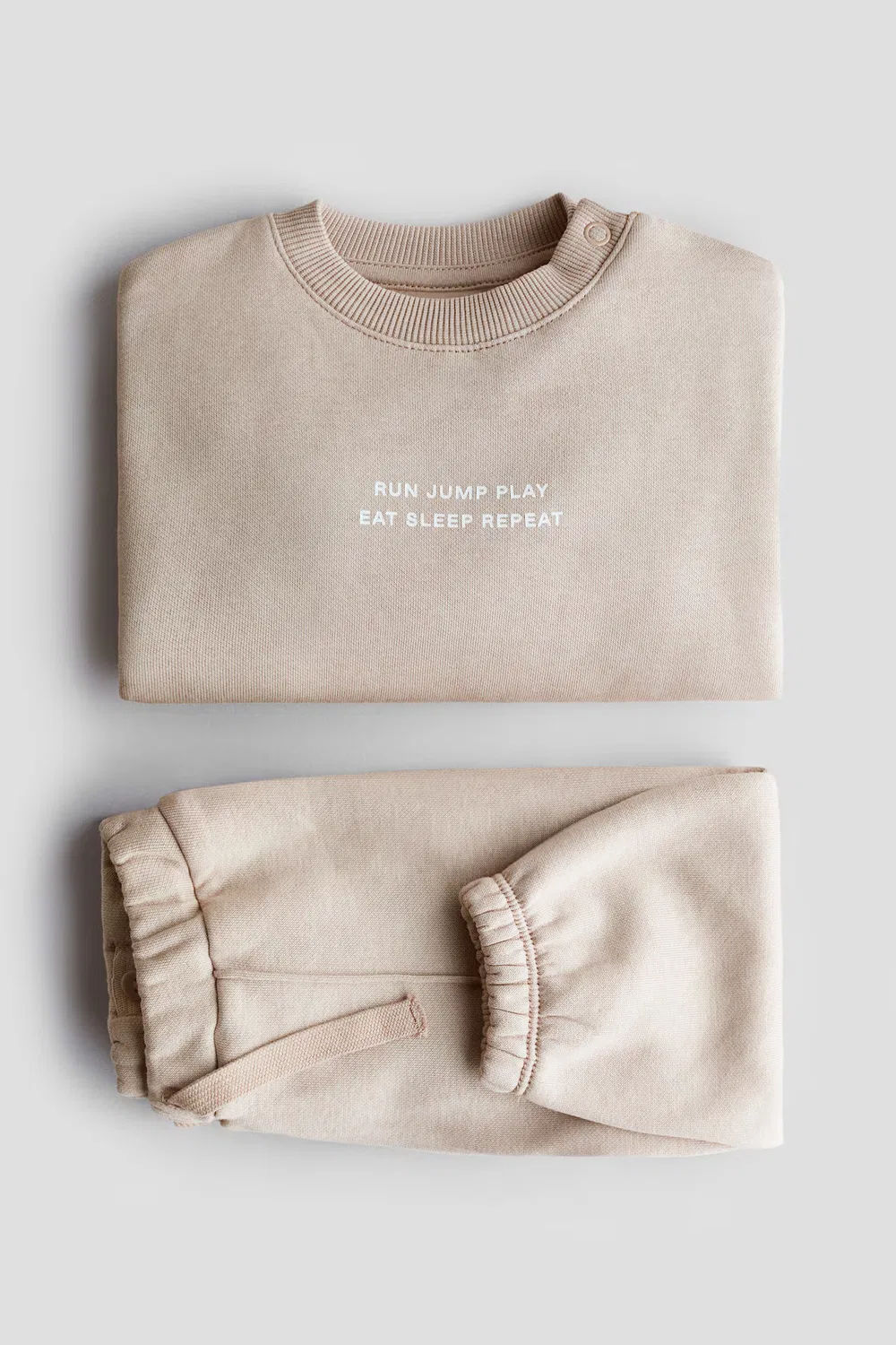 Комплект из двух толстовок с принтом H&M, Hellbeige/Run Jump Play — фото 2