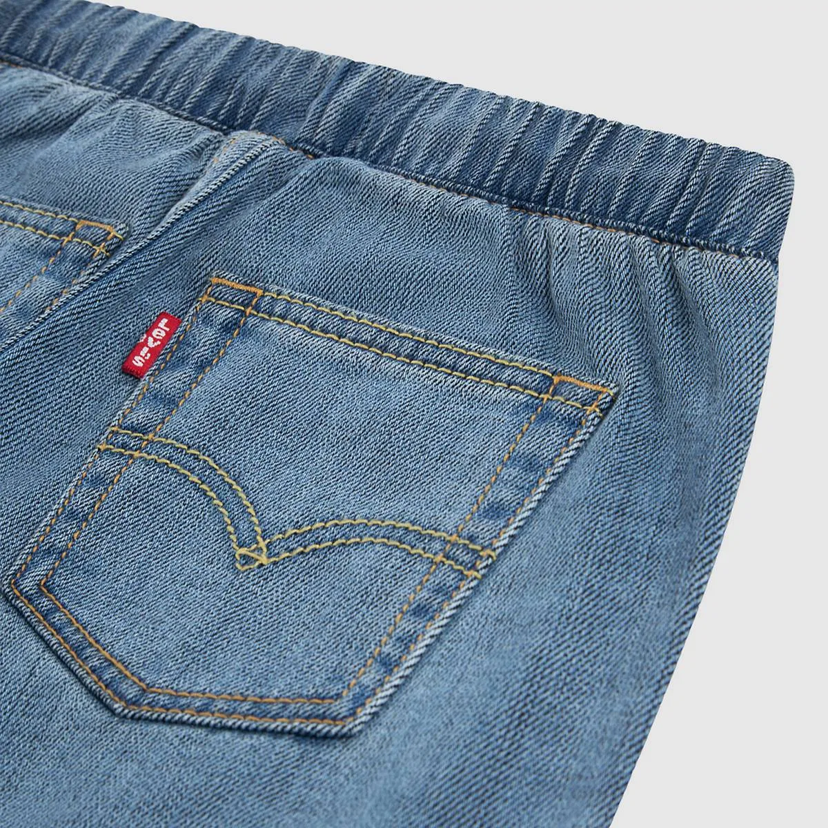 Свободные джинсы без шнурков для мальчиков 4-7 лет Levi's, Basil Sky - Medium Wash — фото 3