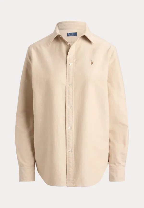 Блузка из хлопка Polo Ralph Lauren, бежевый — фото 4