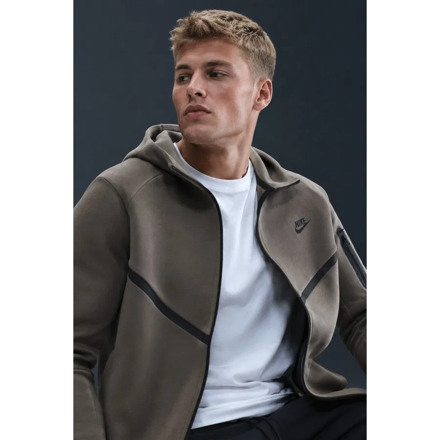 Свитшот капюшоном Tech Fleece Full Zip Windrunner Hoodie Nike, Коричневый — фото 3