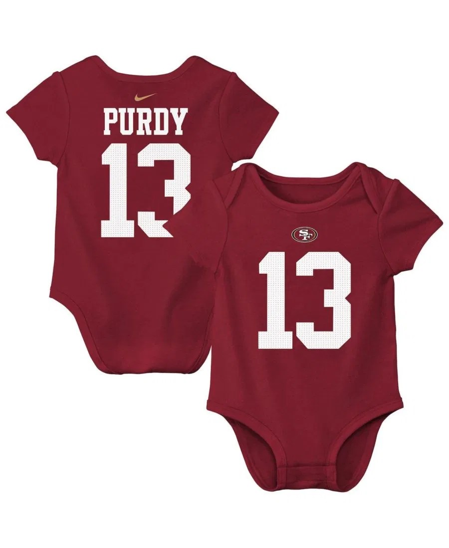 Боди с коротким рукавом Brock Purdy Scarlet San Francisco 49ers Nike, Scarlet