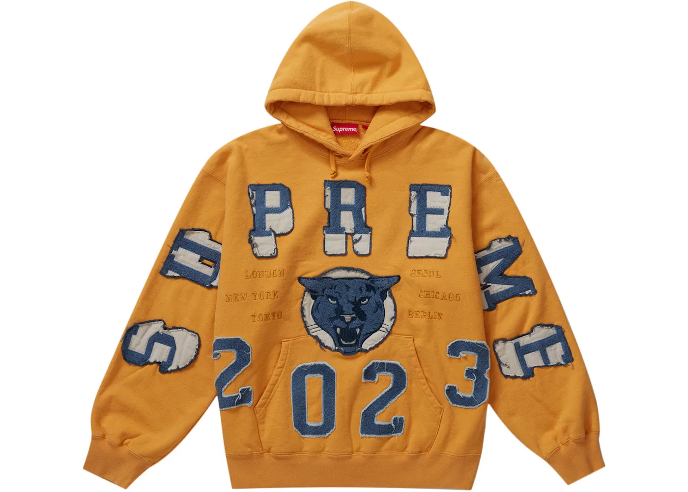 Мужской худи с принтом Washed Panther Supreme, Dusty Gold