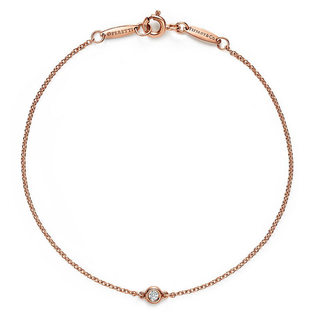 

Браслет Tiffany & Co. Elsa Peretti Diamonds by the Yard, розовое золото