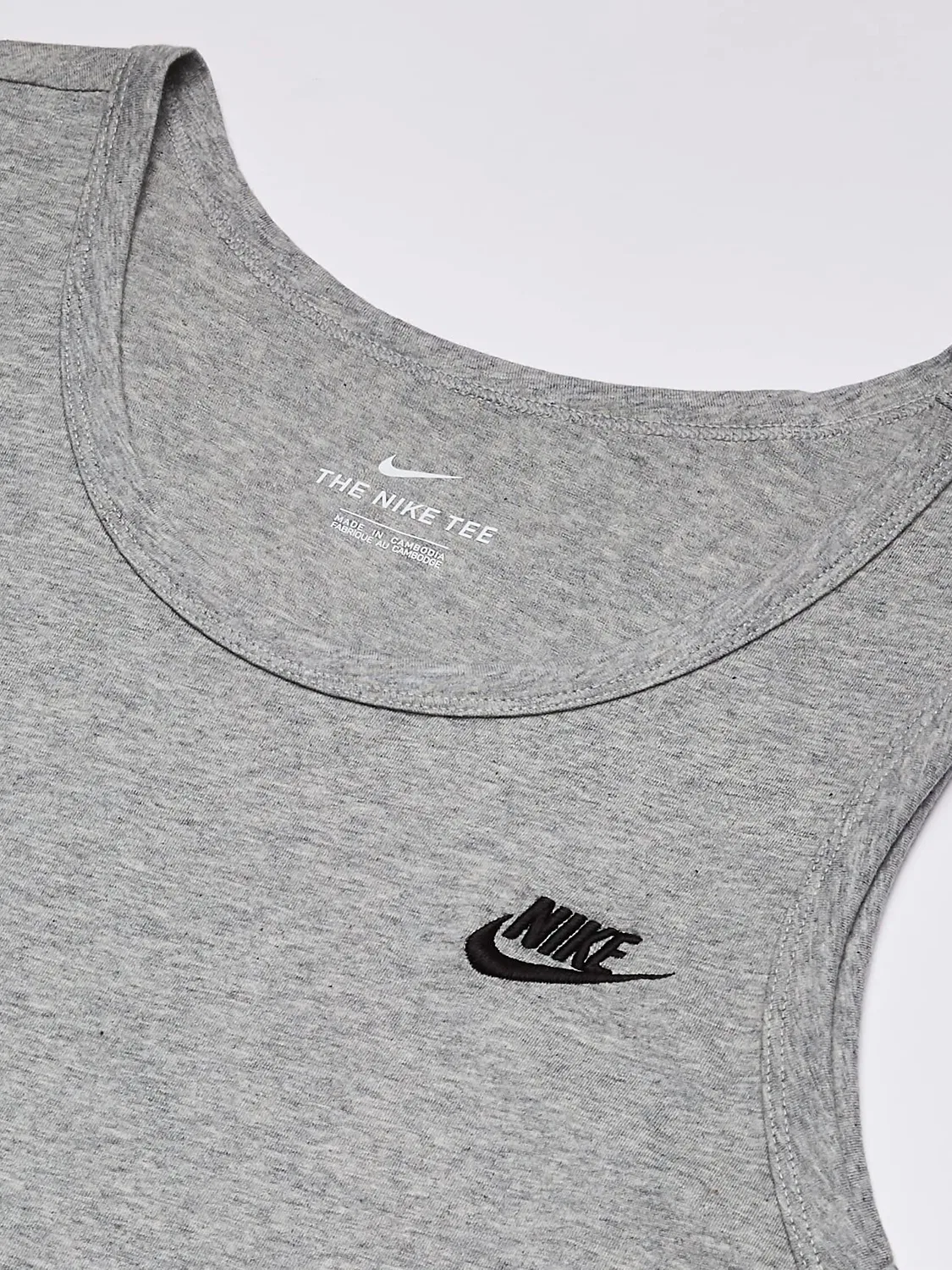 Мужская майка Nike M NSW Club, Grey (Dk Grey Heather/Black) — фото 2