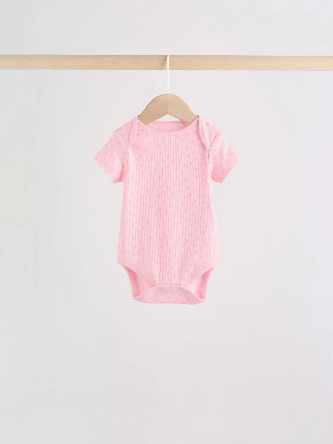 Боди с коротким рукавом 5-pack Next, флуоресцентный розовый — фото 4