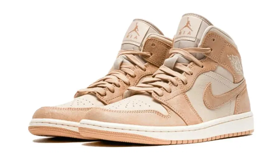 Детские кроссовки с высоким верхом Jordan 1 Mid SE Legend Light Brown, Цвет Braun — фото 2