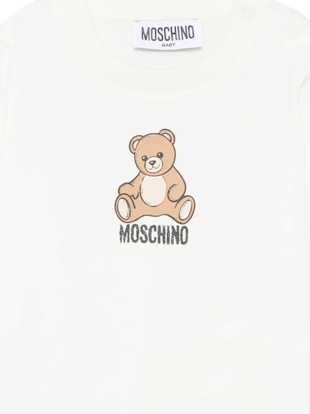 Свитшот с логотипом «Мишка Тедди» Moschino Kids, бежевый — фото 3