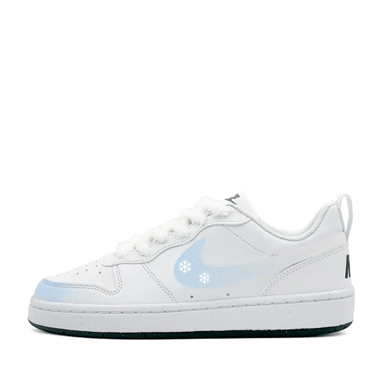 

Nike Court Borough Frosty Snowflake, милый, минималистичный стиль, универсальный, модный, индивидуальный трендовый синтетическая кожа