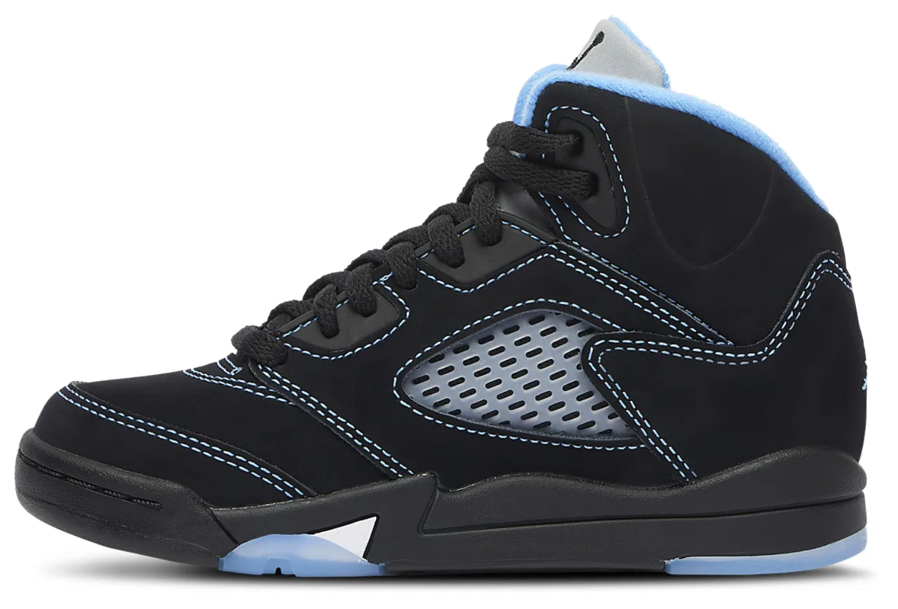 Баскетбольные кроссовки для мальчиков Retro 5 Jordan, синий/черный — фото 2