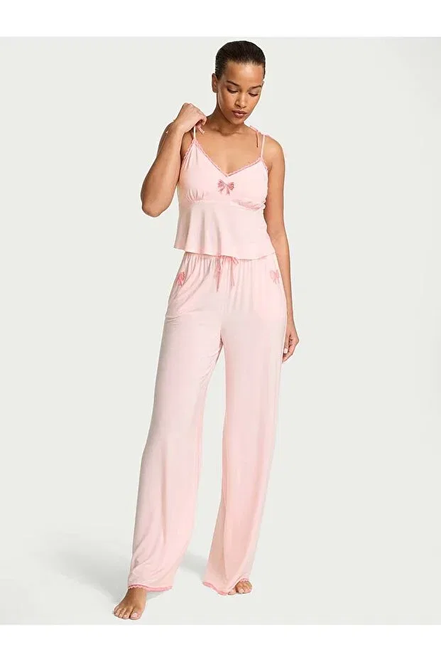 Женский комплект пижамы с широкими штанинами Modal athlete Victoria'S Secret, Angel Pink