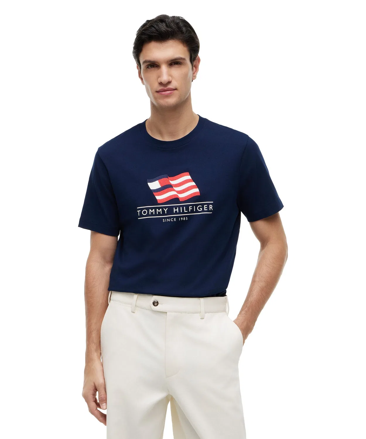 Мужская футболка с флагом TOMMY HILFIGER, Navy