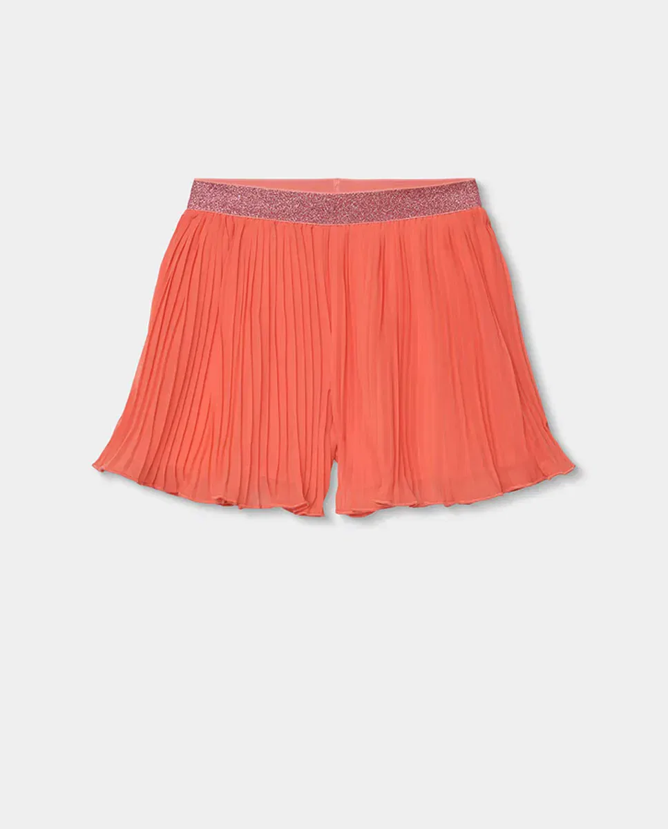 Детские шорты для девочек плиссированные Coral Boboli, Coral