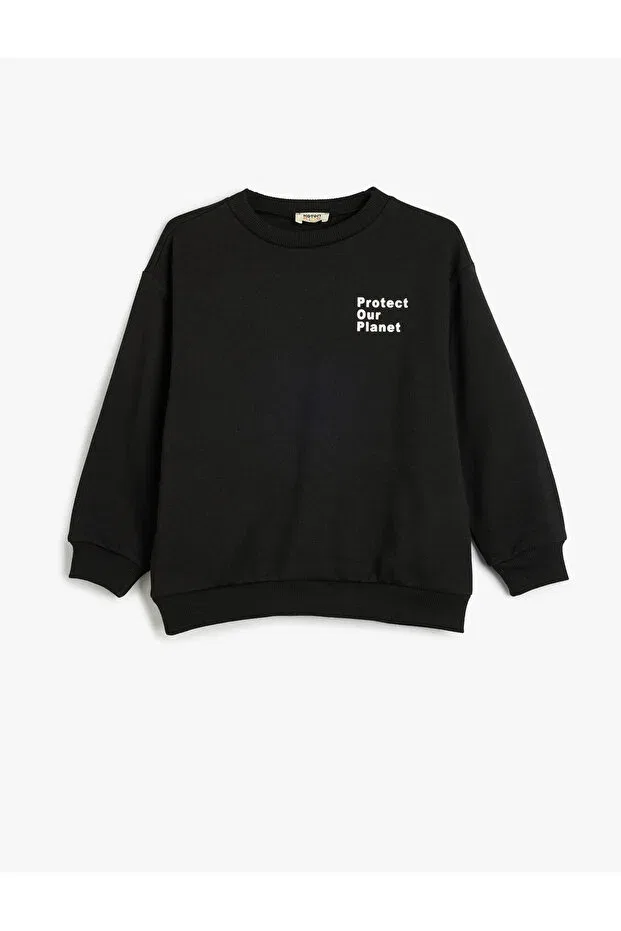 Детские свитшот для мальчиков с длинным рукавом Koton, Black