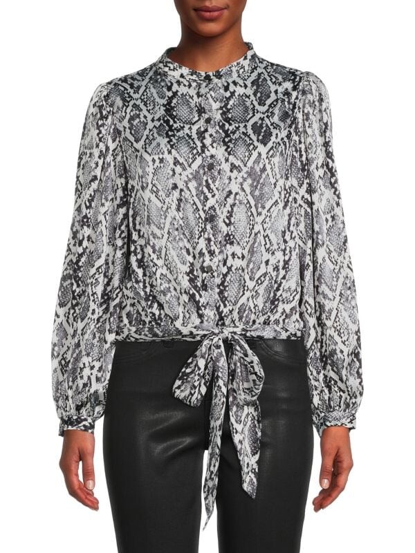 Блузка Donna Karan с питоновым принтом, python