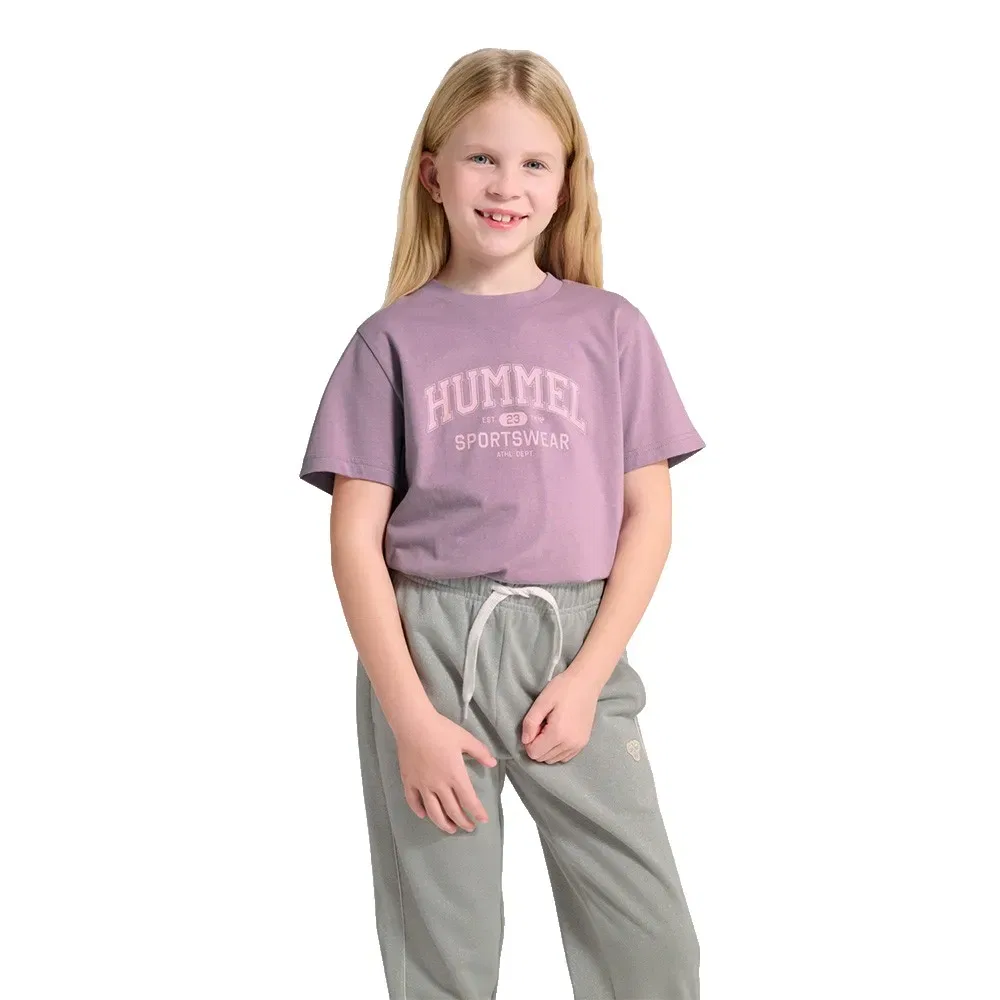 Детская футболка с коротким рукавом с принтом Hummel, Purple