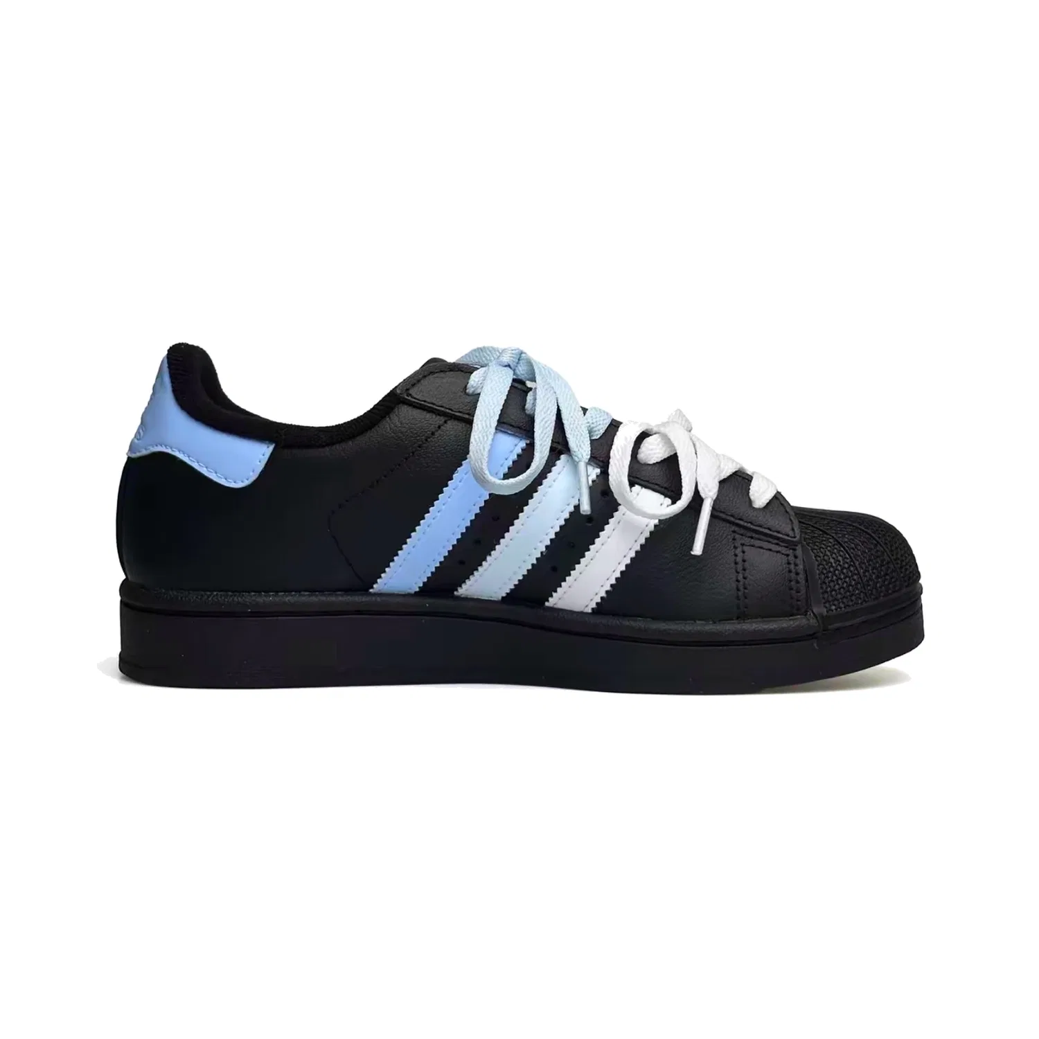 Детские кеды для скейтбординга из кожи с принтом Superstar 2 Adidas Originals, Sky Blue — фото 4
