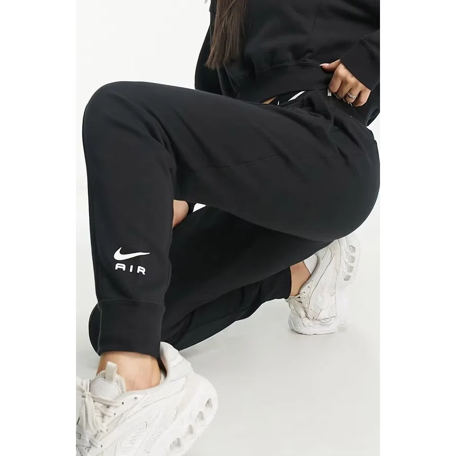 Женские джоггеры из футера с брендом Nike Air, Черный — фото 4
