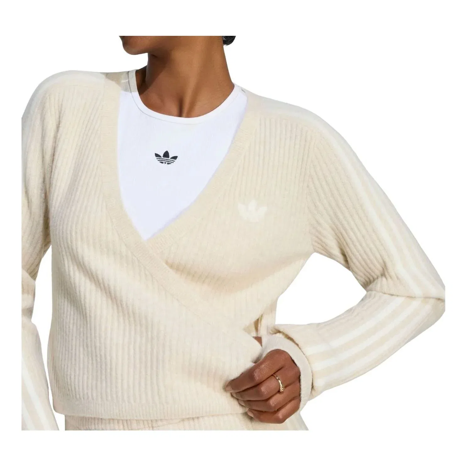Женская куртка Jennie Knitted Wrap Around Cardigan Asia Sizing 'Bliss' adidas, Bliss