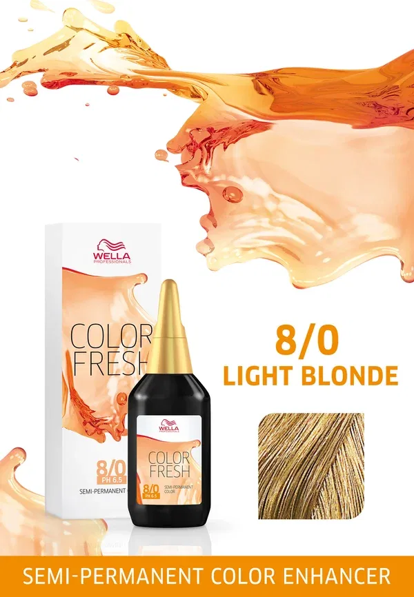 Краска для волос с кислотным pH 6.5 Professionals color fresh hair colour Wella, Light Blonde, 75 мл, цвет light blonde — фото 2