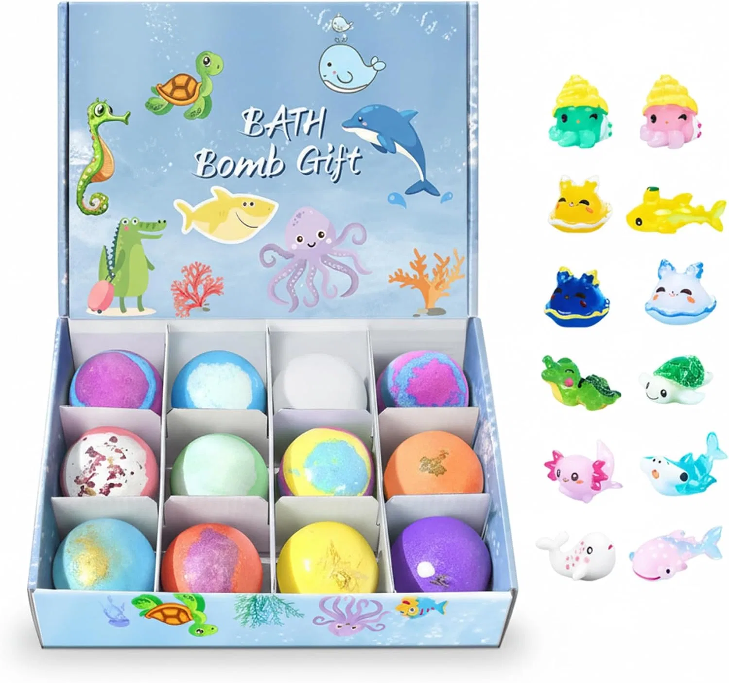 Набор бомбочек для ванны с игрушкой, 12 шт Jorzer