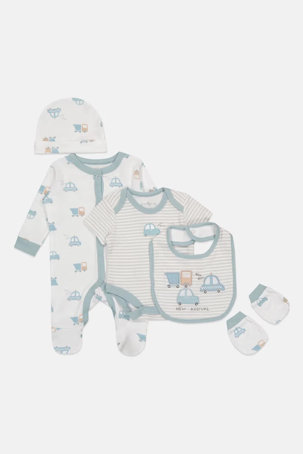 Комплект детский с вышивкой из 5 предметов Rock-A-Bye Baby Boutique, белый — фото 4