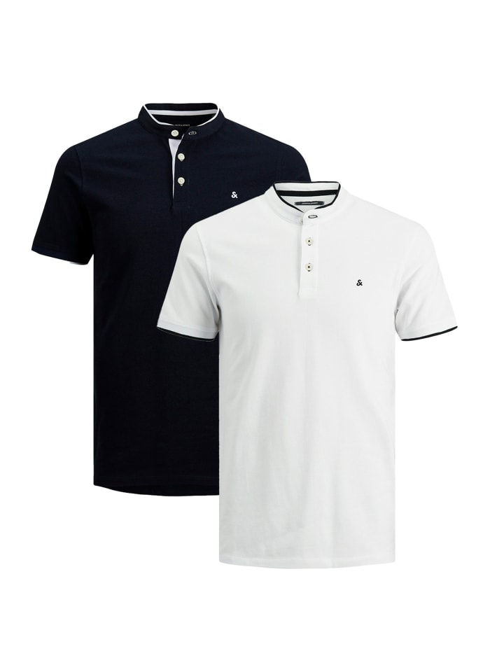 

Футболка поло Jack & Jones, цвет weiß/dunkelblau