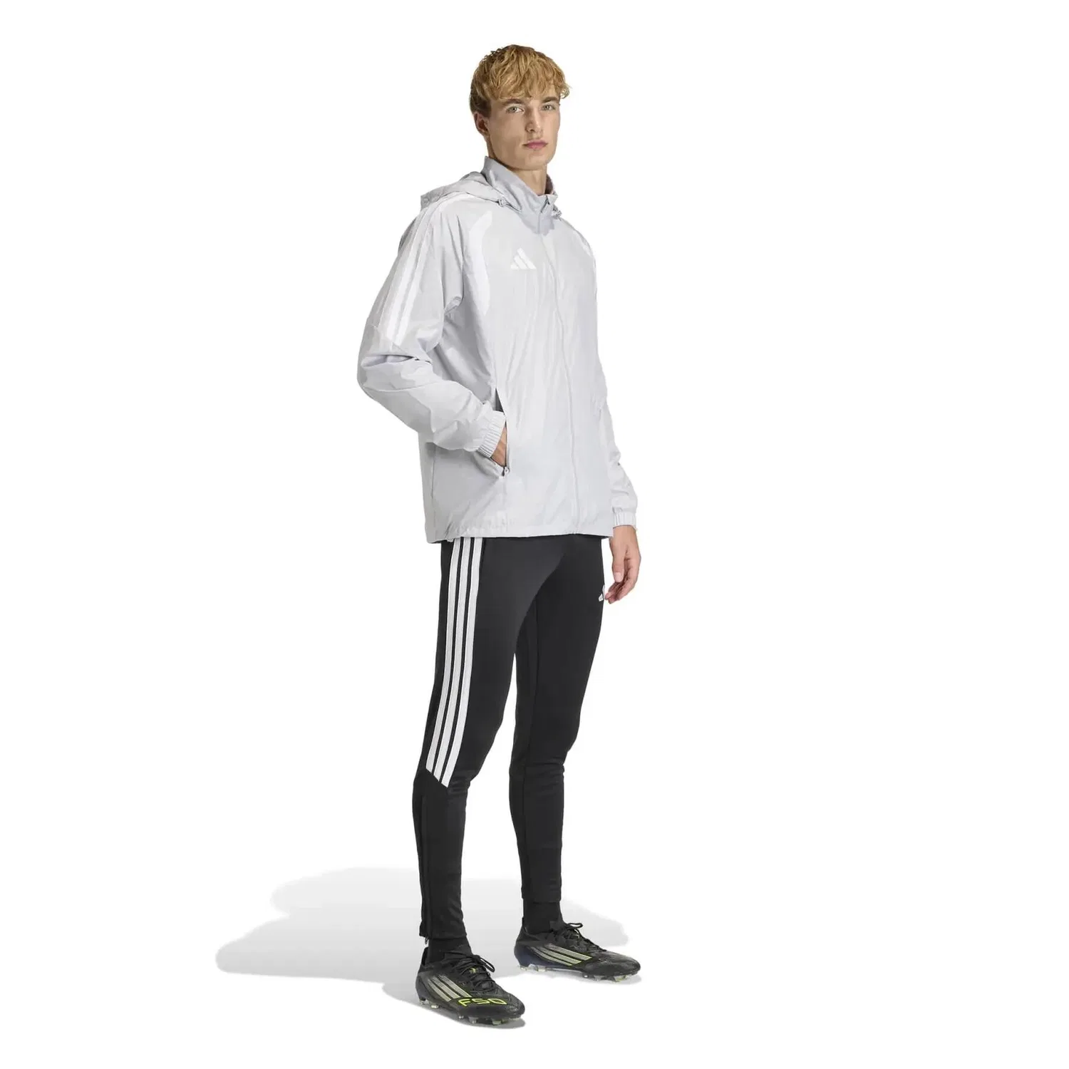 Мужская ветрозащитная куртка Tiro 26 League WB, Adidas, Grau Weiss — фото 4