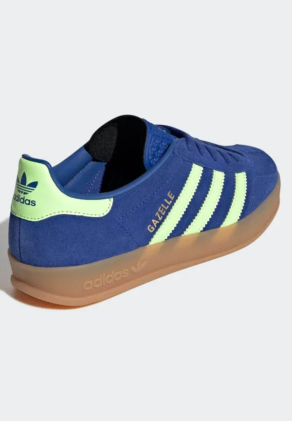 Кроссовки Gazelle indoor j унисекс Adidas Originals, синий/зеленый/золотой — фото 4