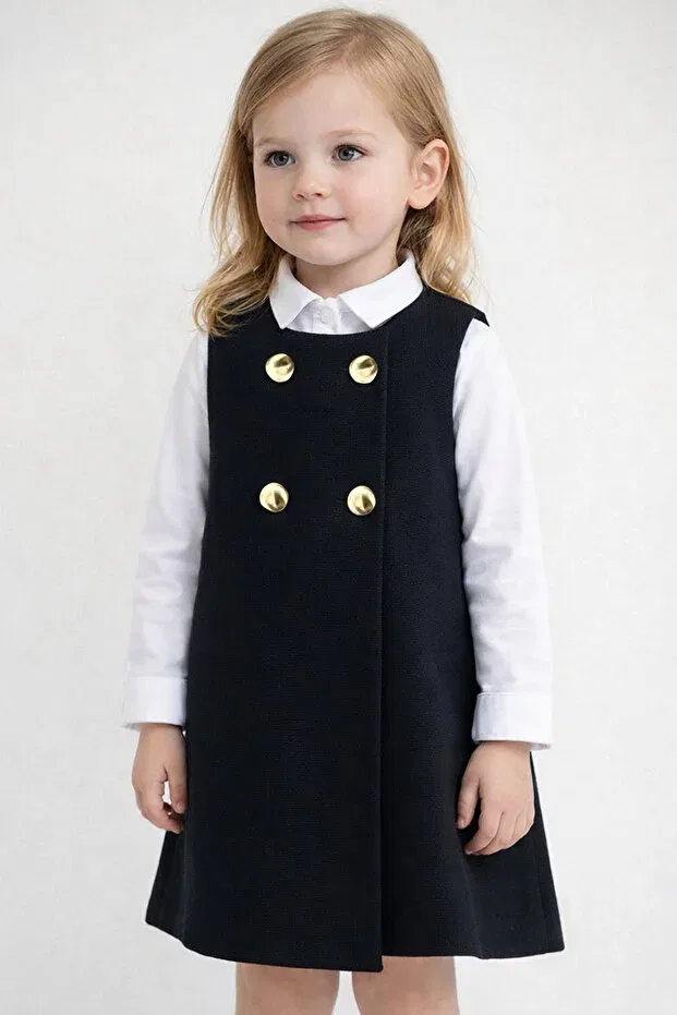 Детское платье для девочек с длинным рукавом Aressy, Black — фото 2