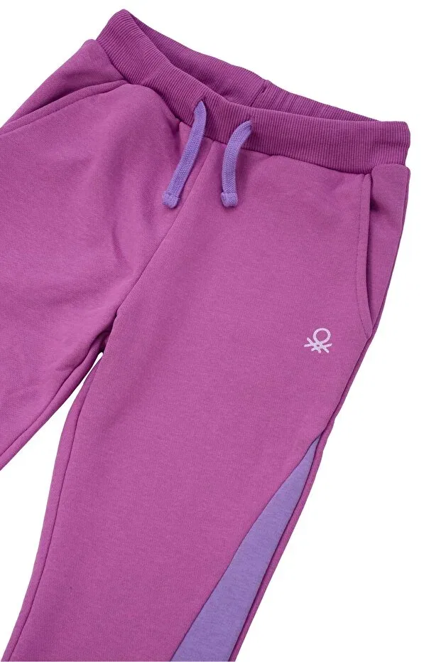Детские спортивные штаны для девочек с принтом United Colors Of Benetton, Purple Violet Purple Lilac — фото 2