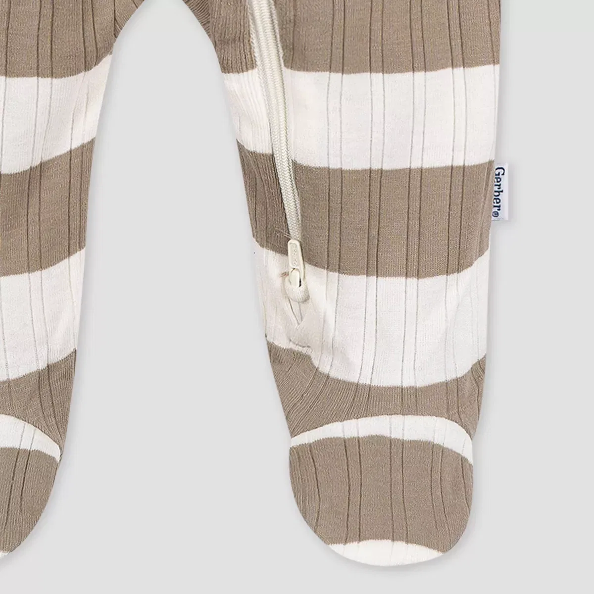 Детское боди-комбинезон с длинным рукавом Gerber Childrenswear, Tan — фото 2