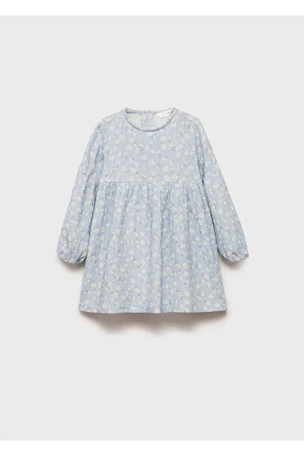 Детское платье для девочек хлопковое Mango Baby, Sky Blue