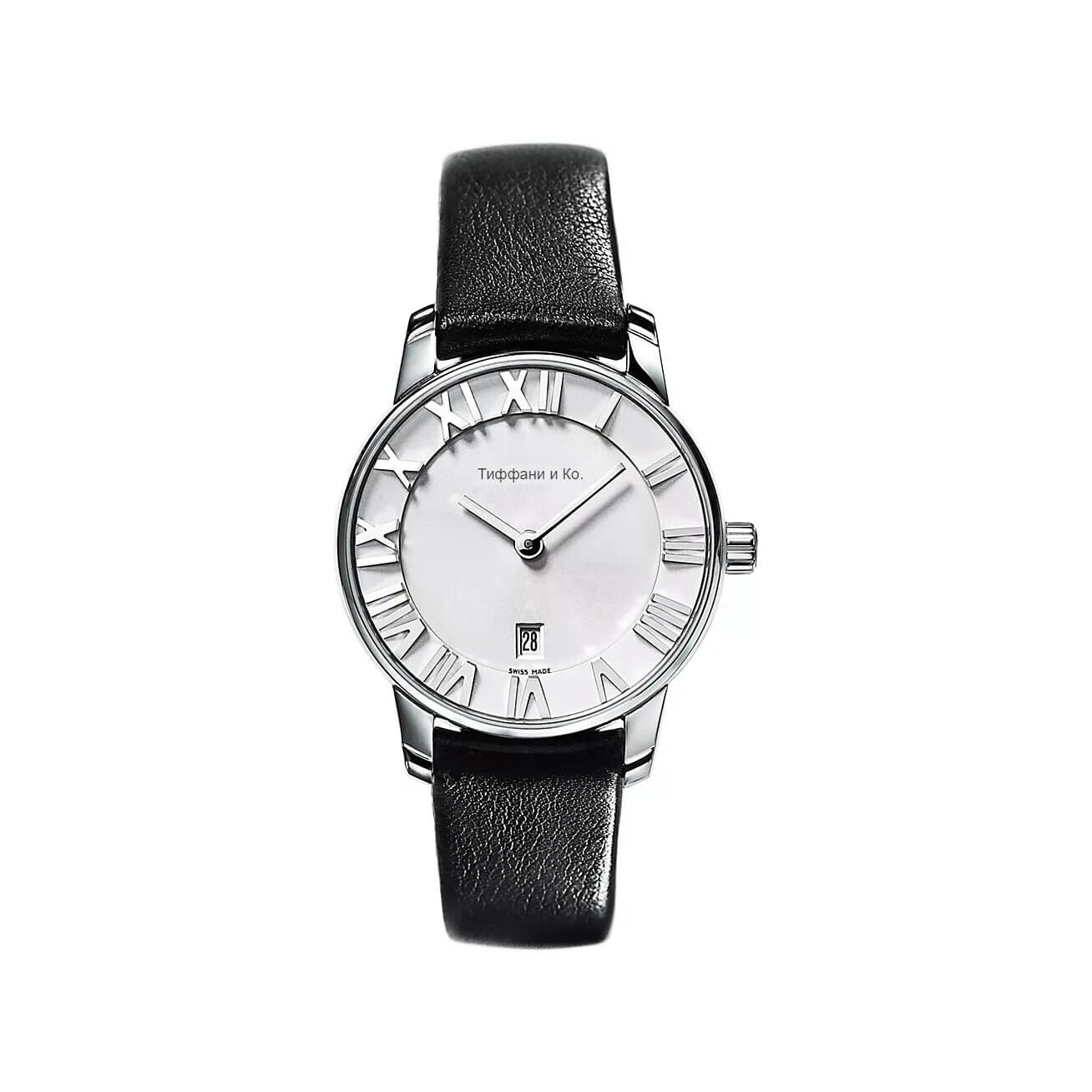

Часы Tiffany & Co Atlas 2-Hand, 29 мм, нержавеющая сталь/серебристый/черный