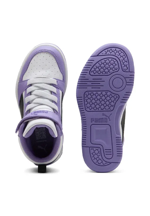 Кроссовки с кожаным верхом Rebound v6 mid ac ps 033 var, Puma, Mottled Purple, фиолетовый — фото 3