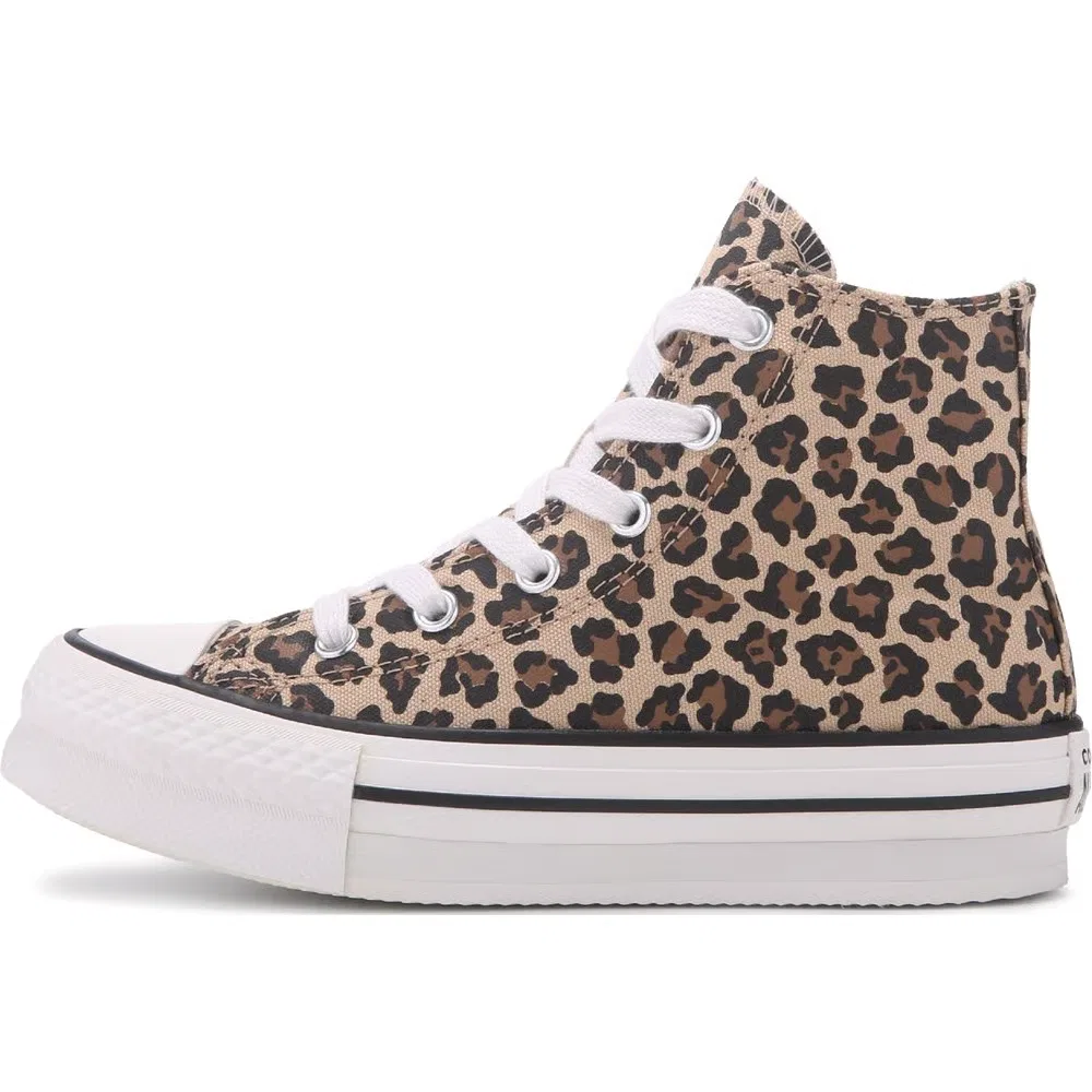 Детские высокие кеды Chuck Taylor All Star Lift Converse, Leopard Print — фото 3