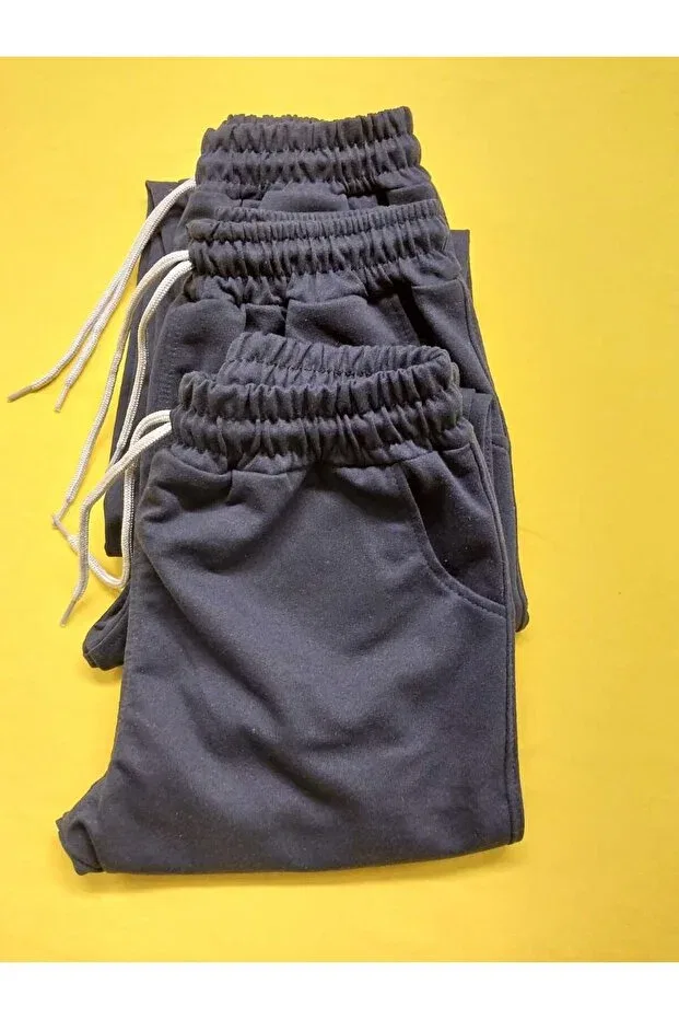 Детские спортивные штаны для девочек с эластичным поясом 3-pack Incitekstil, Navy Blue — фото 3