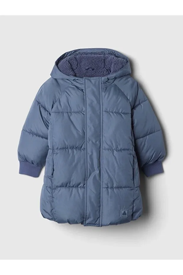 Детское пальто для мальчиков утепленное Primaloft Quilted Coat Gap, Blue-001