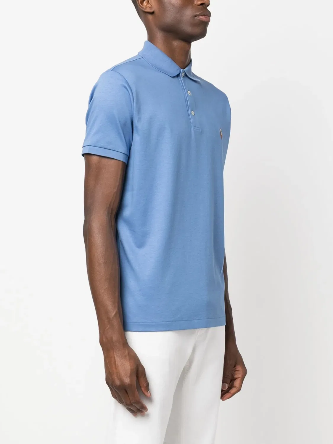 Поло рубашка с логотипом Pony из хлопка Polo Ralph Lauren, синий — фото 2