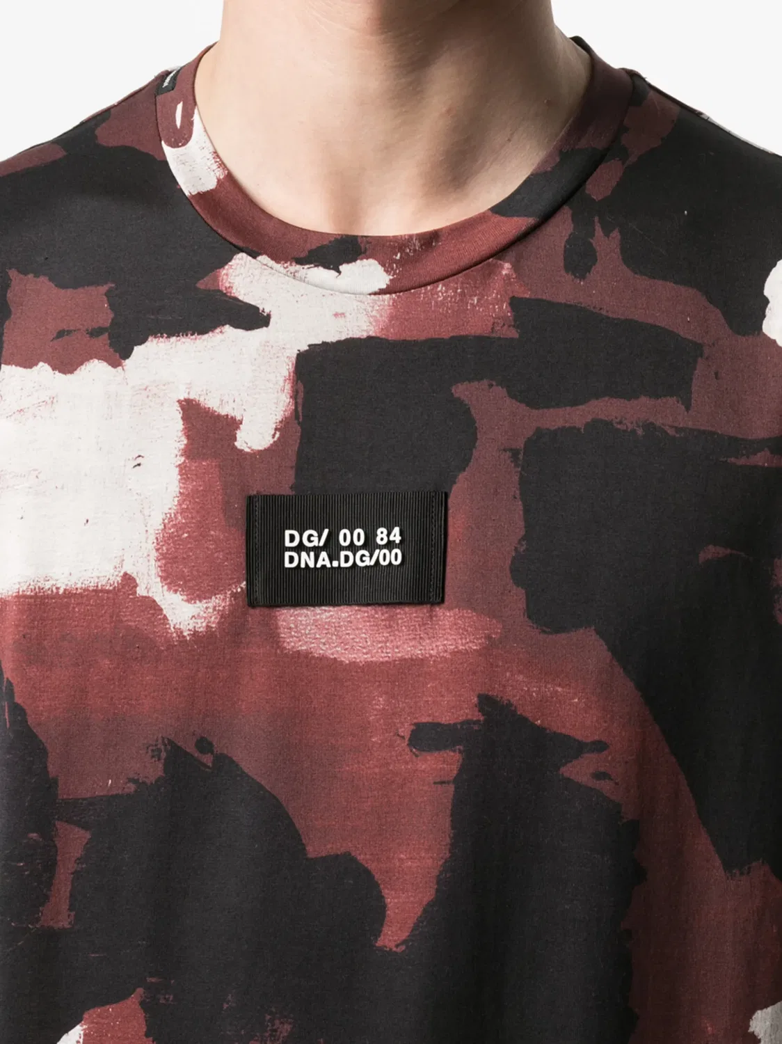 Футболка с камуфляжным принтом, коричневая Dolce & Gabbana, коричневый — фото 2