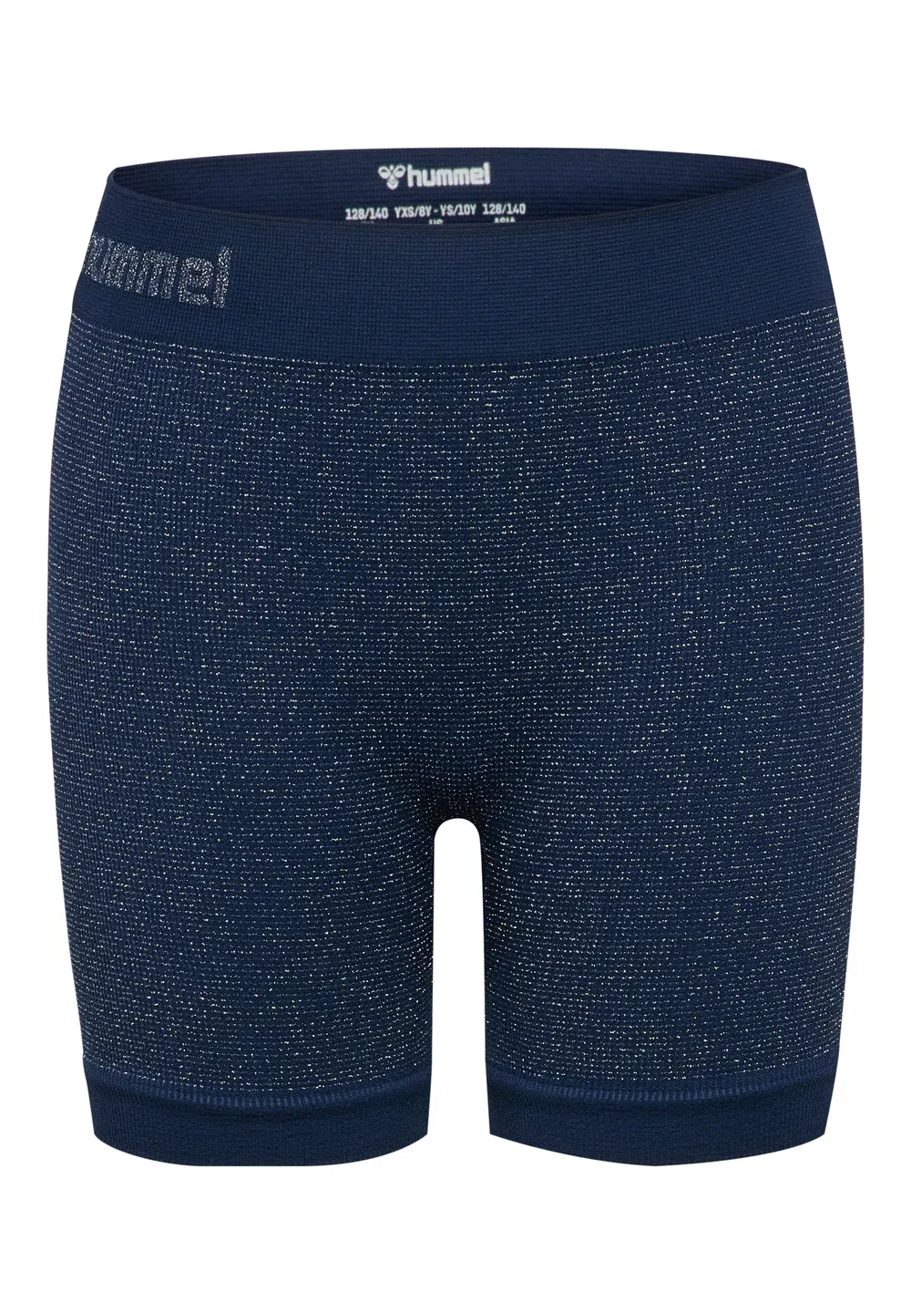 Бесшовные короткие колготки с блестками Hmljr - шорты Hummel, Dress Blues