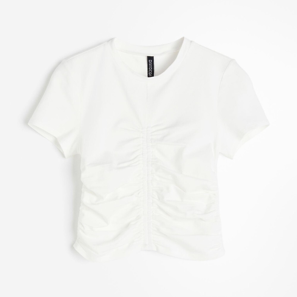 

Топ H&M Gathered Jersey, кремовый