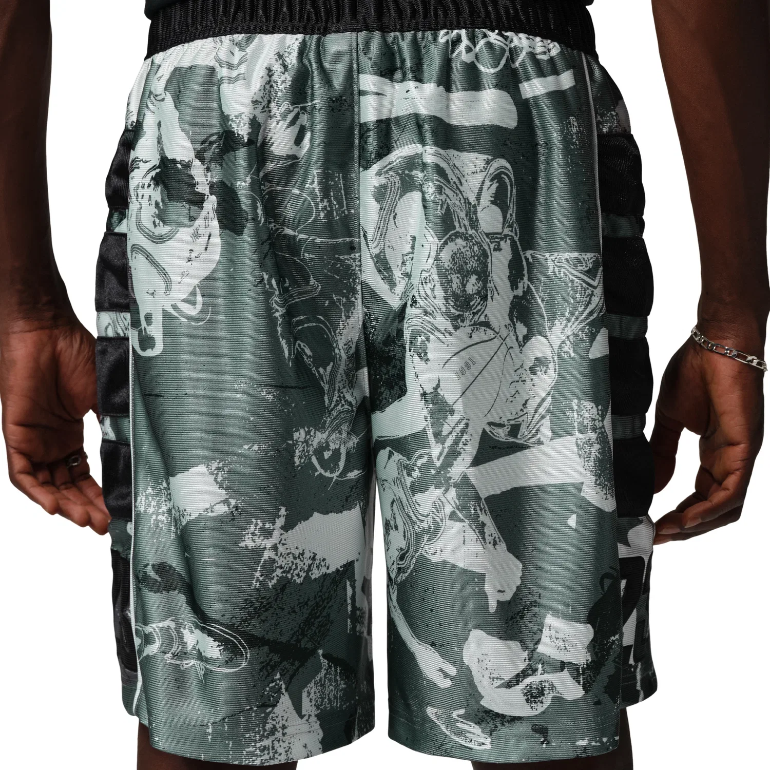 Мужские шорты с принтом Jordan Brooklyn Cat Scratch Shorts, черный — фото 3