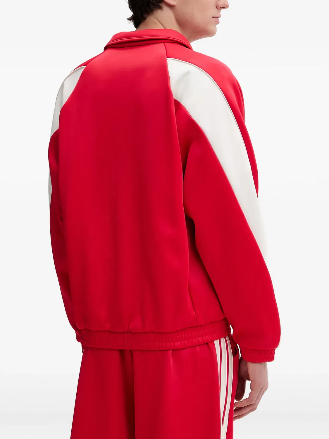 Куртка в колор-блоке красная Adidas, красный — фото 3