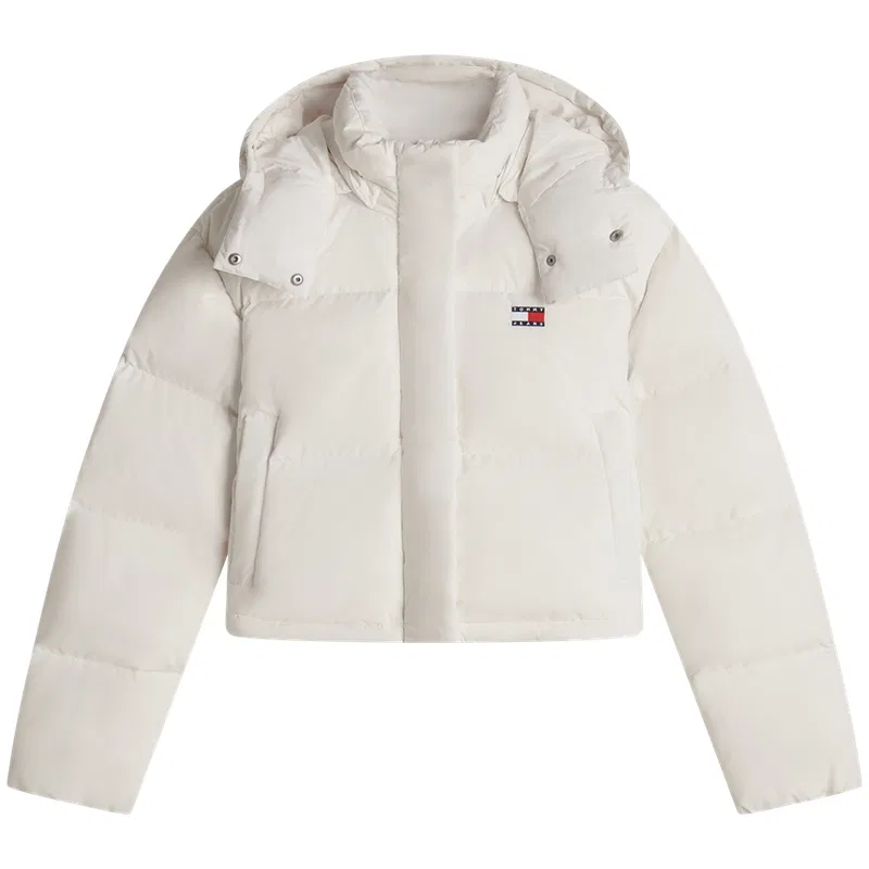 Женская куртка-пуховик с капюшоном Tommy Hilfiger, Black BDS — фото 3