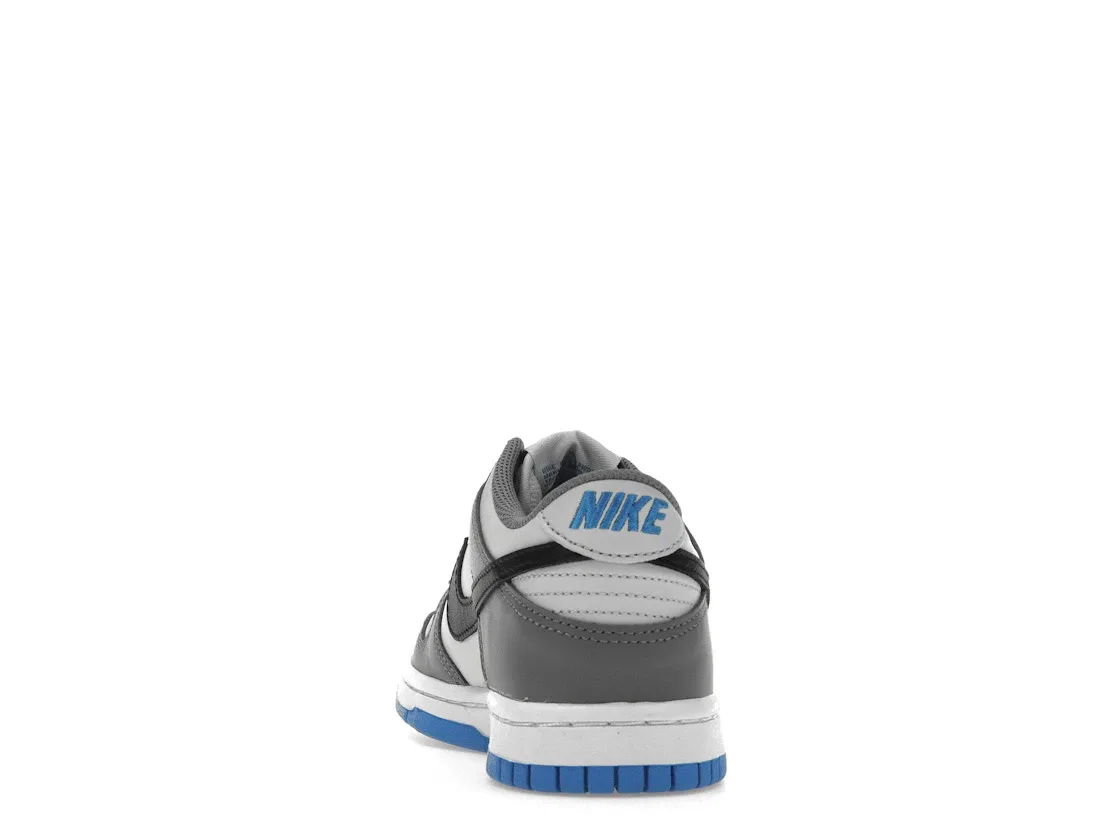 Детские кроссовки с перфорацией Nike Dunk Low, Cool Grey/Pure Platinum/Light Photo Blue/Black — фото 4